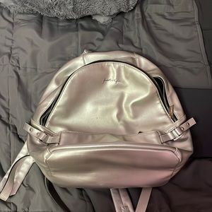 Kendall and Kylie silver backpack